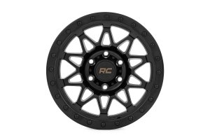 Wheel - Rough Country - 78 Series | Simulated Beadlock | 17x8.5 | 5x5 | +0mm - Black